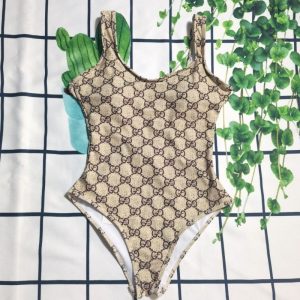Replica Designer Gucci Fashion Letter Printing Sexy Backless Swimwear