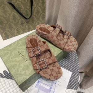 Replica Designer Gucci Fashion Thick Bottom Belt Buckle Slippers
