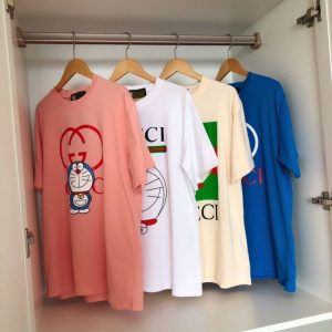 Replica Designer Gucci Fashion Women Printing Cotton Short Sleeve T-Shirt