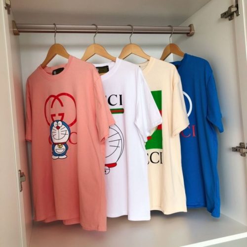 Replica Designer Gucci Fashion Women Printing Cotton Short Sleeve T-Shirt