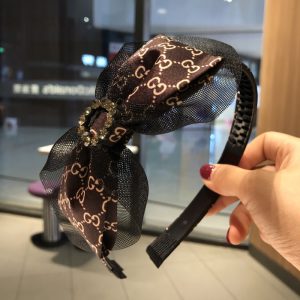 Replica Designer Gucci Fendi Large Double-Layer Bow Headband