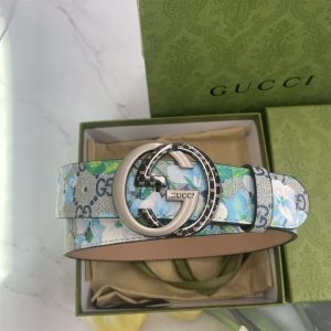 Replica Designer Gucci G Leather Smooth Buckle Belt