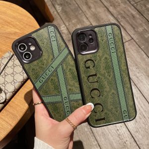 Replica Designer Gucci Green Soft Apple Mobile Phone iPhone Case