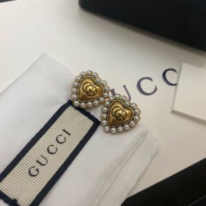 Replica Designer Gucci Heart Earrings
