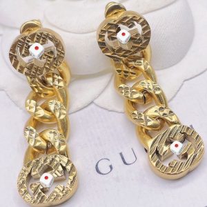 Replica Designer Gucci Irregular Metal Earrings
