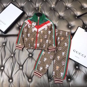 Replica Designer Gucci KIDS JACKET AND PANTS 2PCS SET