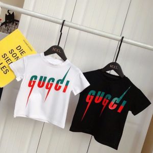 Replica Designer Gucci Kid Boy Girl Round Neck Pullover T-Shirt