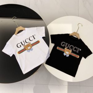 Replica Designer Gucci Kids Girls Boys Letter Short Sleeve T-Shirt