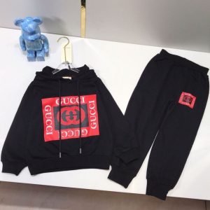 Replica Designer Gucci Kids Girls Boys Letters Hoodies And Pants Leisure Sports 2pcs Set
