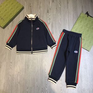 Replica Designer Gucci Kids Girls Boys Letters Jacket And Pants Leisure Sports 2pcs Set