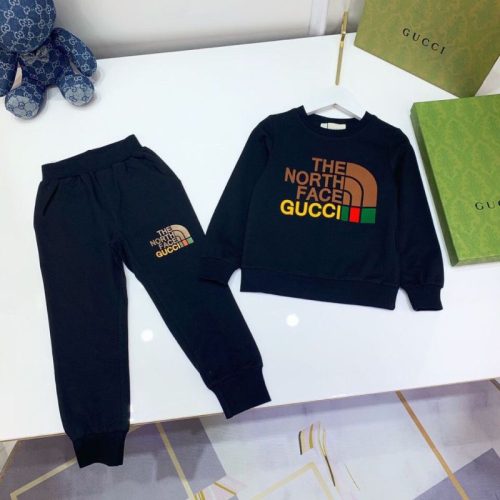 Replica Designer Gucci Kids Girls Boys Print Long Sleeve Sweatshirt And Pants 2pcs Set