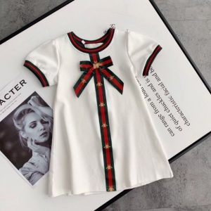 Replica Designer Gucci Kids Girls Puff Sleeve Dress