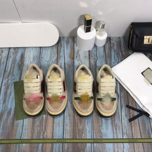 Replica Designer Gucci Kids Lace-Up Sports Dirty Sneakers