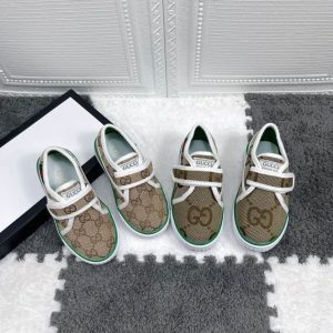 Replica Designer Gucci Kids Printed Canvas Sneakers