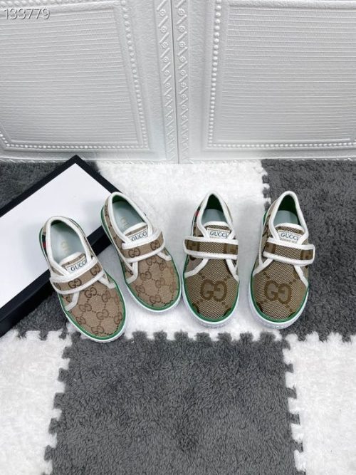 Replica Designer Gucci Kids Printed Canvas Sneakers