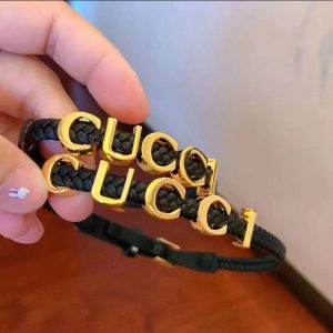 Replica Designer Gucci Leather Bracelet Necklace