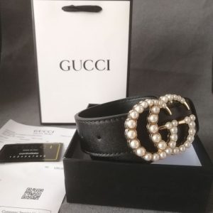 Replica Designer Gucci Leather Double Gg Belts