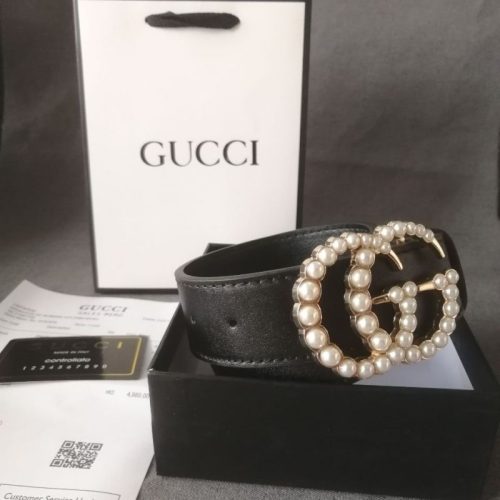 Replica Designer Gucci Leather Double Gg Belts