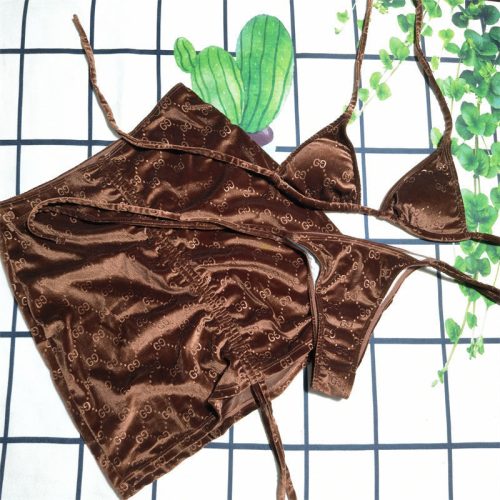 Replica Designer Gucci Letter G Bikini Split Three-Piece Swimsuit