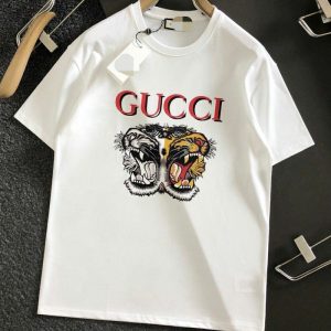 Replica Designer Gucci Letter Print Short-Sleeved T-Shirt