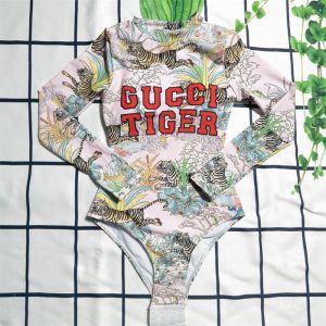 Replica Designer Gucci Letter Print Tiger One Piece Bikini Swimwear