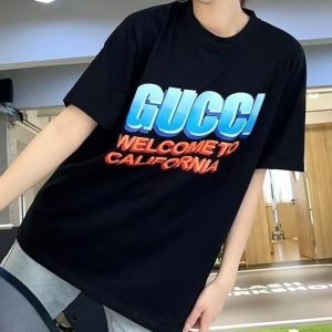Replica Designer Gucci Letter Printed Short-Sleeve T-Shirt