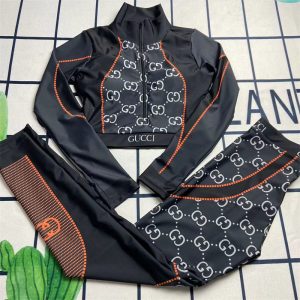Replica Designer Gucci Letter Vest and shorts Yoga 2pcs set