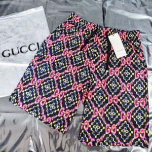 Replica Designer Gucci Letters Full Print Beach Shorts
