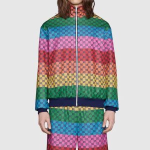 Replica Designer Gucci Letters Full Print Loose Jacket Set