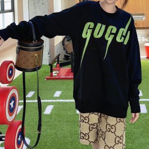 Replica Designer Gucci Lightning Print Couple Sweatshirt