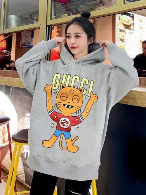 Replica Designer Gucci Long-Sleeved Print Hoodies
