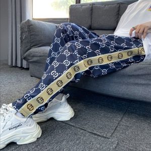 Replica Designer Gucci Loose Side Print Trousers