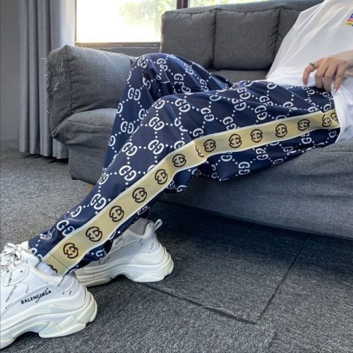Replica Designer Gucci Loose Side Print Trousers