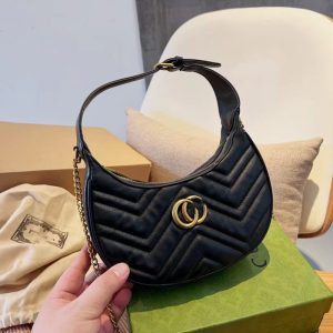 Replica Designer Gucci Marmont Half Moon Shape Mini Handbag Underarm Bag
