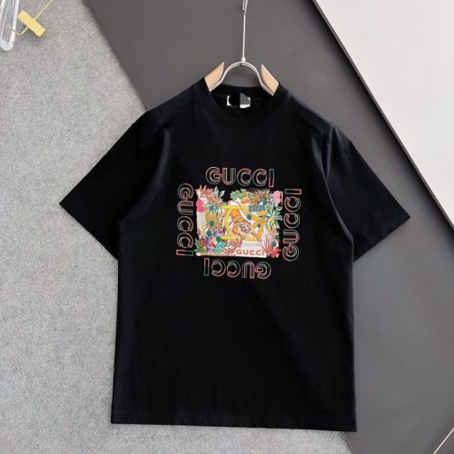 Replica Designer Gucci Men And Women Casual Loose Short-Sleeved T-Shirt