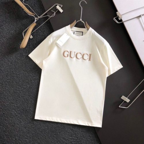 Replica Designer Gucci Men And Women Casual Round Neck Short-Sleeved T-Shirt