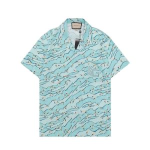 Replica Designer Gucci Men Casual Short Sleeve Shirt