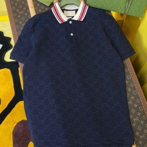 Replica Designer Gucci Men Short-Sleeved Polo Shirt