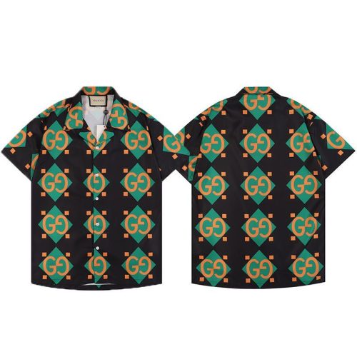 Replica Designer Gucci Men Women Double G Full Print Shirt