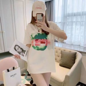 Replica Designer Gucci Men Women Double G White T-Shirt