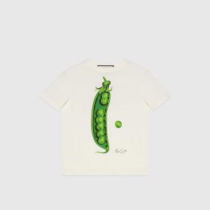 Replica Designer Gucci Men Women Pea Princess Short-Sleeved T-Shirt