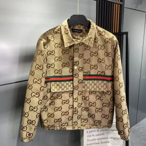 Replica Designer Gucci Men'S Casual Jacquard Lapel Jacket
