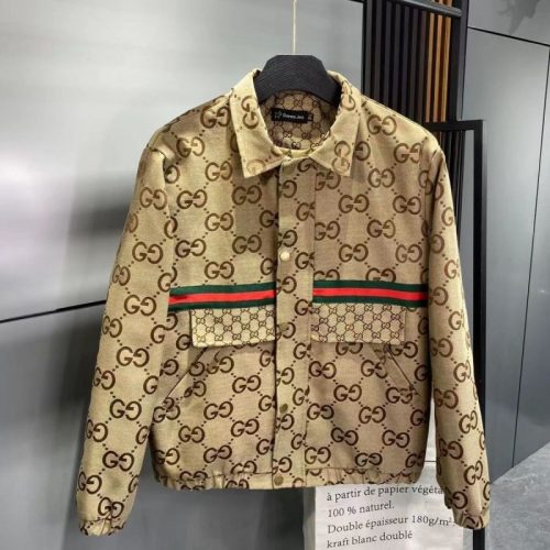 Replica Designer Gucci Men'S Casual Jacquard Lapel Jacket