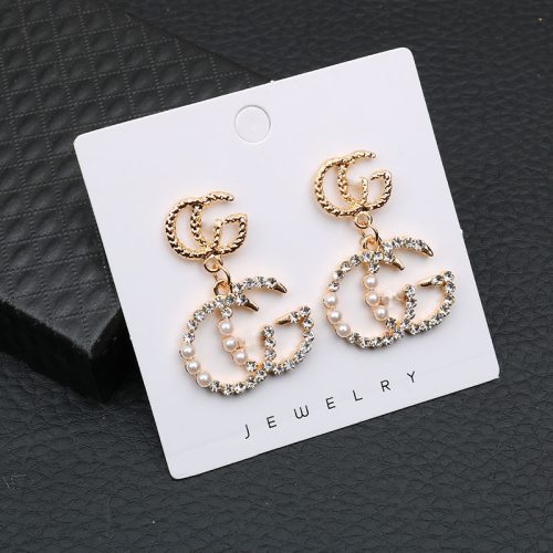 Replica Designer Gucci Needle Personality Pearl Earrings