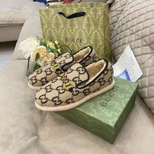 Replica Designer Gucci Plus Velvet Fur All-In-One Loafers