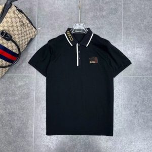 Replica Designer Gucci Printing Lapel Polo Shirt