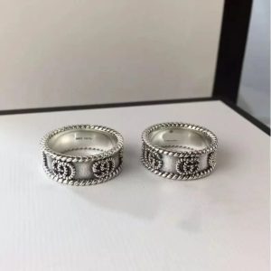 Replica Designer Gucci Retro Classic Letter G Twist Couple Ring