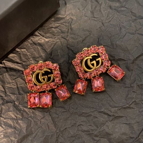 Replica Designer Gucci Retro Diamond Stud Earrings