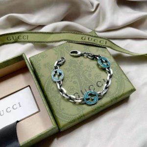Replica Designer Gucci Retro Enamel G Bracelet