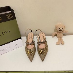 Replica Designer Gucci Retro Leather Toe Sandals